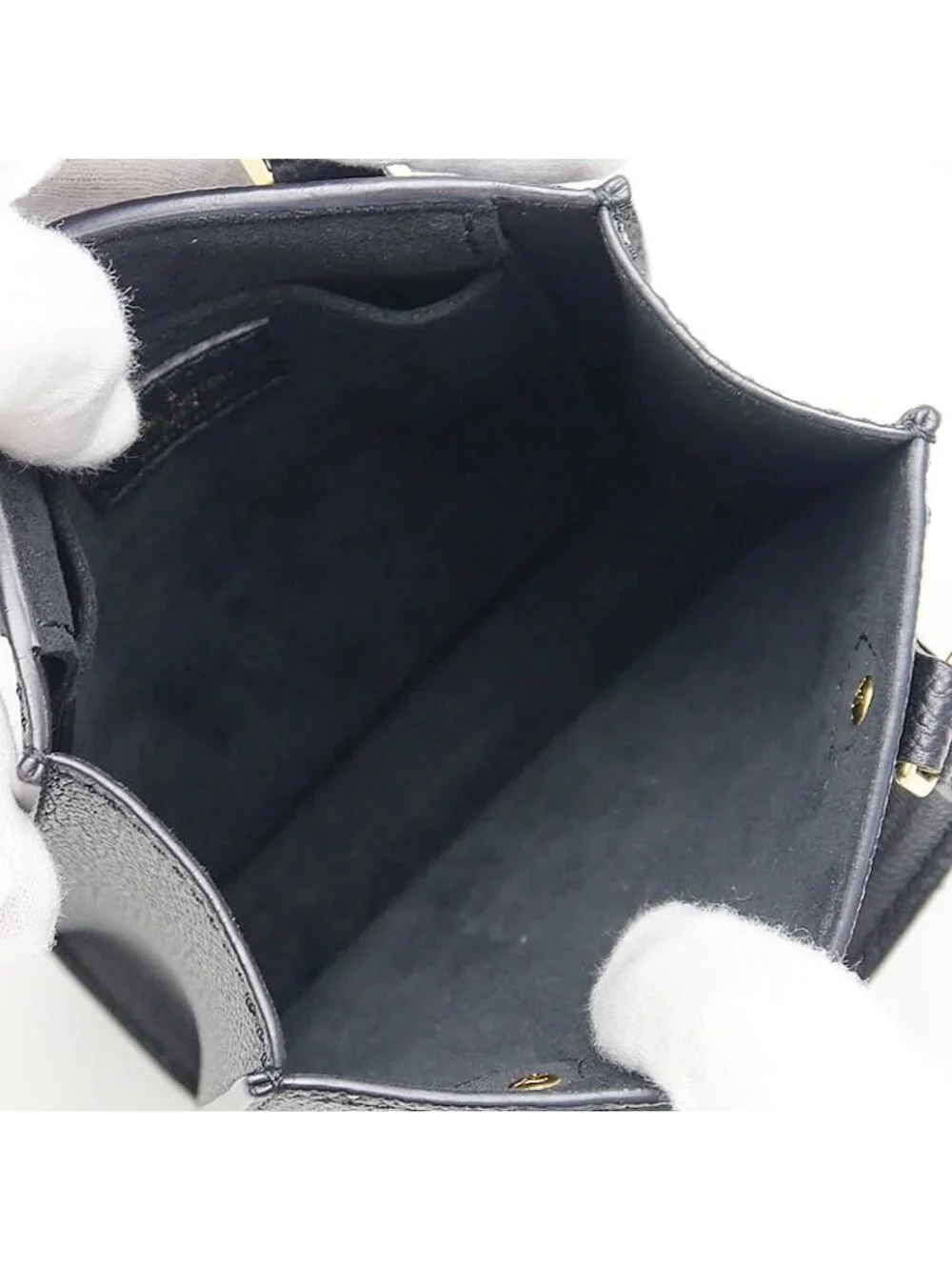 Louis Vuitton LV Petite Sac Plat Noir Empreinte Handbag